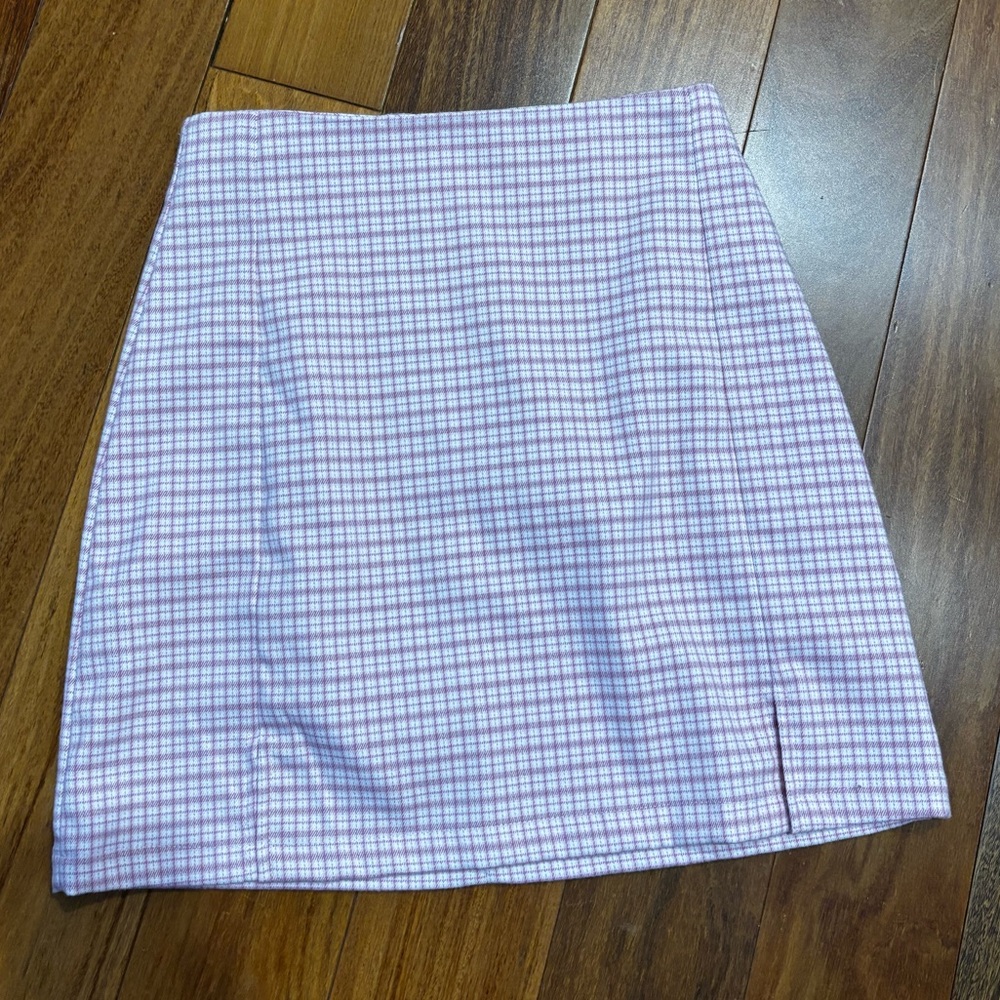Pink plaid Brandy Melville J Galt skirt (worn 3 times)